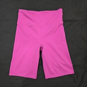 Gap Fit Studio Sky High Bike Shorts Bright Pink Size Small EUC